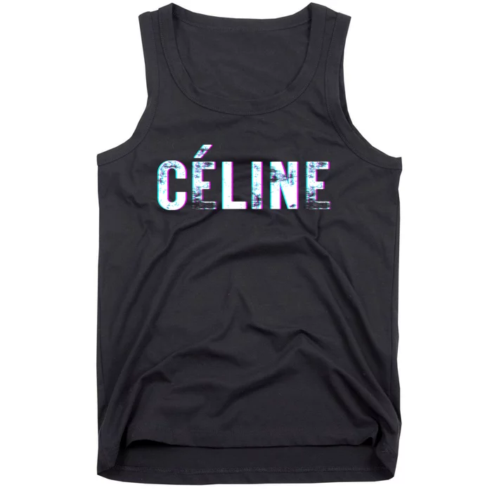 Céline Hello My Name Is Name Tag First Name Tank Top