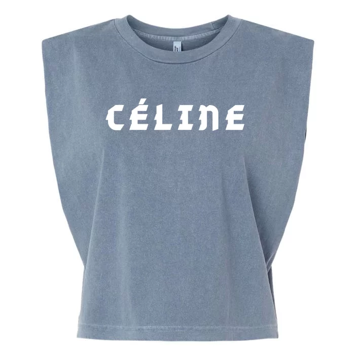 Céline Hello My Name Is Name Tag First Name Garment-Dyed Women's Muscle Tee