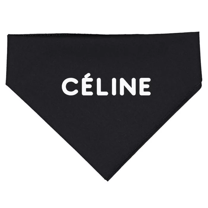 Céline Hello My Name Is Name Tag First Name USA-Made Doggie Bandana