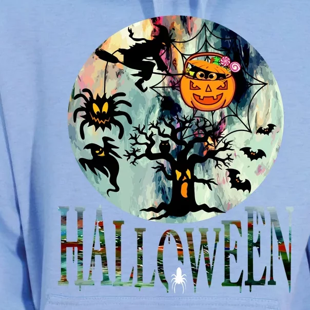 Creepy Halloween Moon Spider Pumpkin Witch Ghost Unisex Surf Hoodie