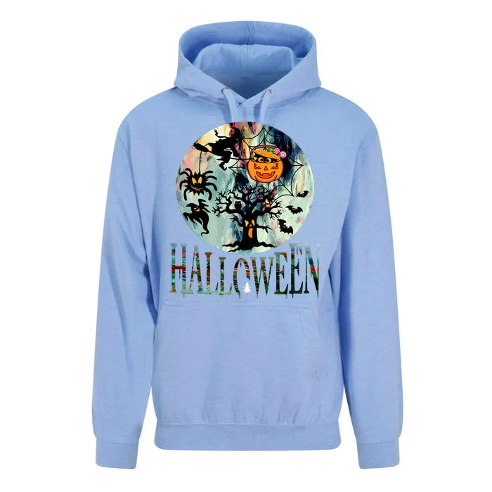 Creepy Halloween Moon Spider Pumpkin Witch Ghost Unisex Surf Hoodie