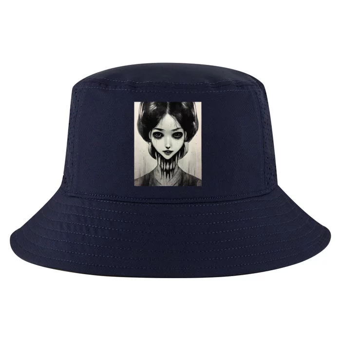 Creepy Horror Manga Anime Woman Eyes Halloween Art Cool Comfort Performance Bucket Hat