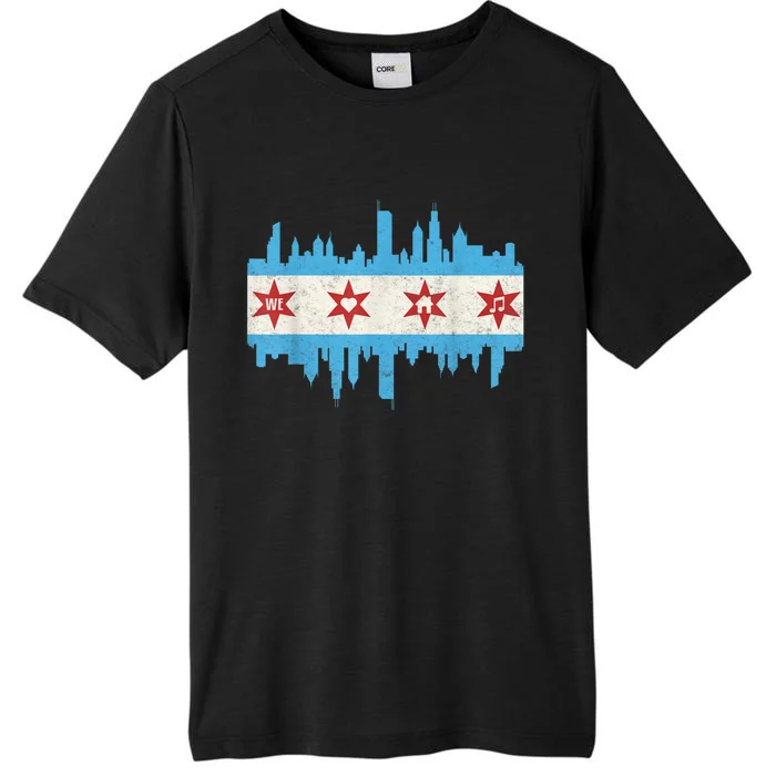 Chicago House Music Vintage Chicago Flag ChromaSoft Performance T-Shirt