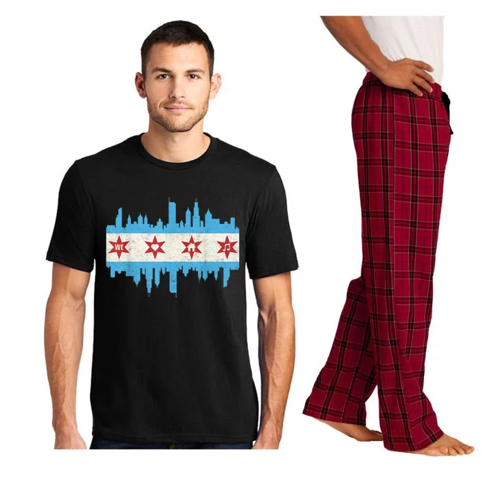 Chicago House Music Vintage Chicago Flag Pajama Set