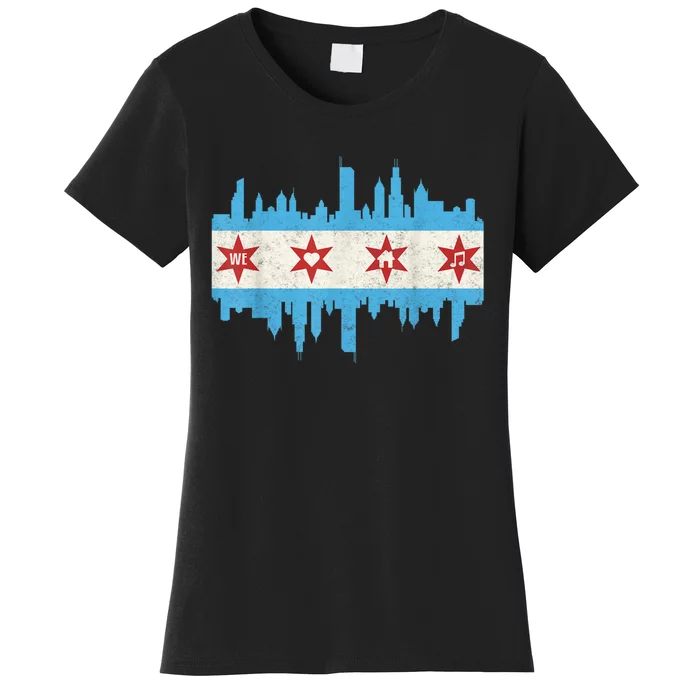 Chicago House Music Vintage Chicago Flag Women's T-Shirt