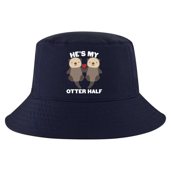 Cute He's My Otter Half Matching Couples Shirts Cool Comfort Performance Bucket Hat