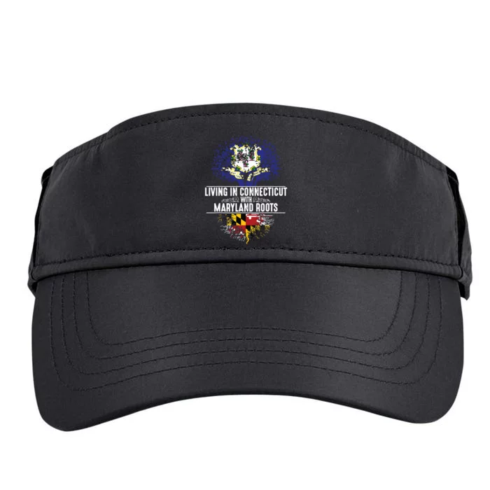 Connecticut Home Maryland Roots State Tree Flag Gift Adult Drive Performance Visor