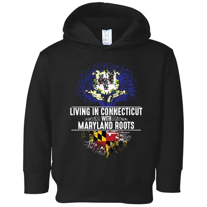 Connecticut Home Maryland Roots State Tree Flag Gift Toddler Hoodie