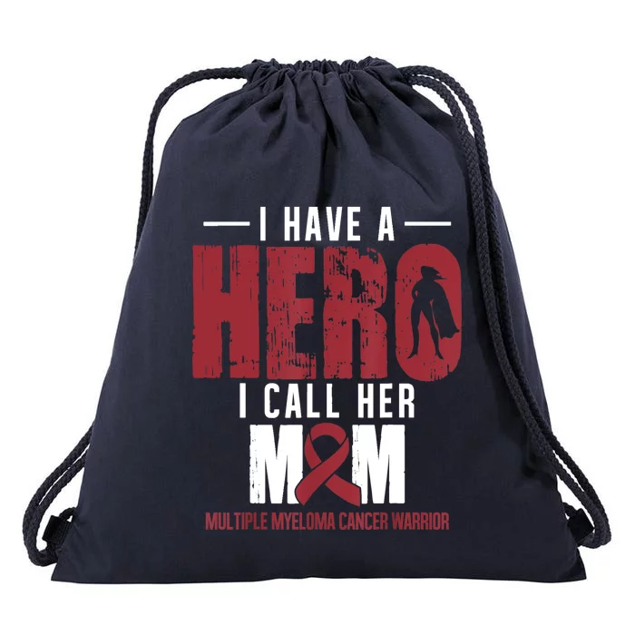 Call Her Mom Multiple Myeloma Cancer Awareness Support Drawstring Bag