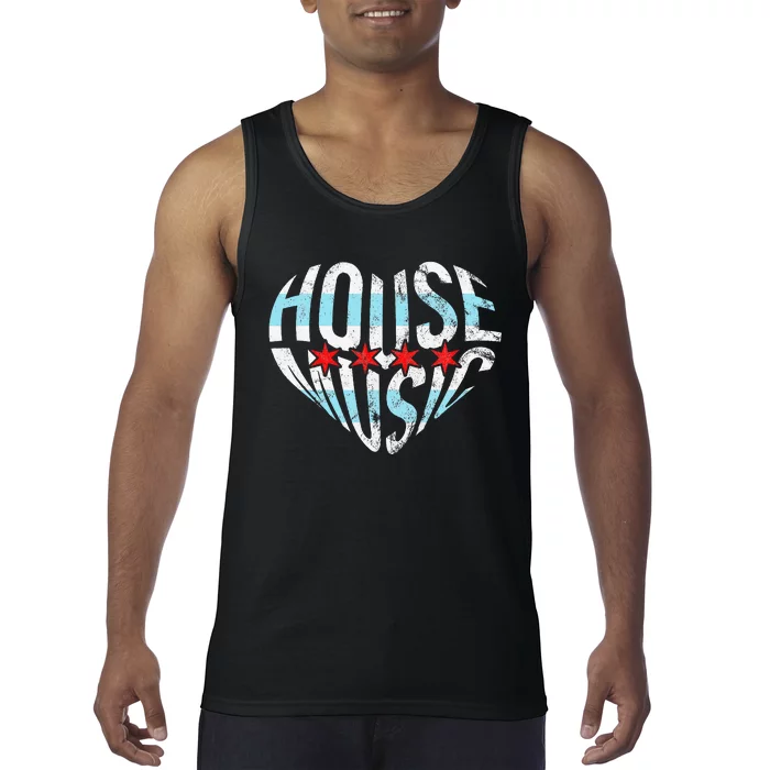 Chicago House Music I Love House Music Dj Tank Top