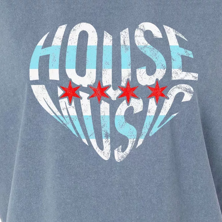 Chicago House Music I Love House Music Dj Garment-Dyed Women's Muscle Tee