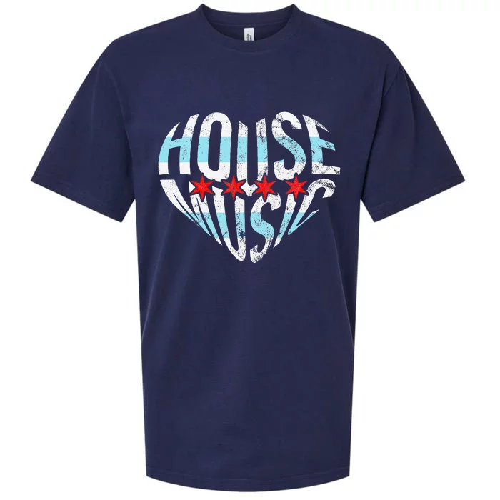 Chicago House Music I Love House Music Dj Sueded Cloud Jersey T-Shirt