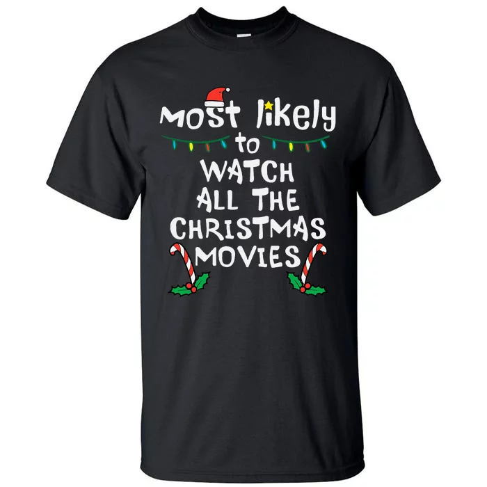 Cozy Holiday Movie Time Festive Family Matching Tall T-Shirt