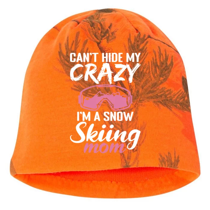 Cant Hide My Crazy Im A Snow Skiing Mom Winter Sport Skier Gift Kati - Camo Knit Beanie