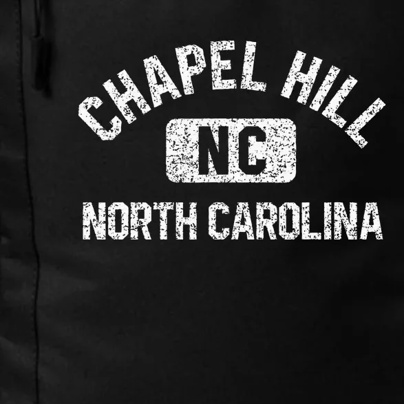 Chapel Hill NC North Carolina Gym Style Distress White Print Daily Commute Backpack