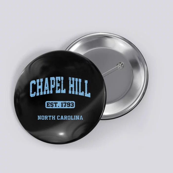 Chapel Hill North Carolina NC Vintage State Athletic Style Button