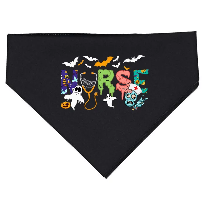 Cute Halloween Nurse Nursing Zombie Halloween USA-Made Doggie Bandana