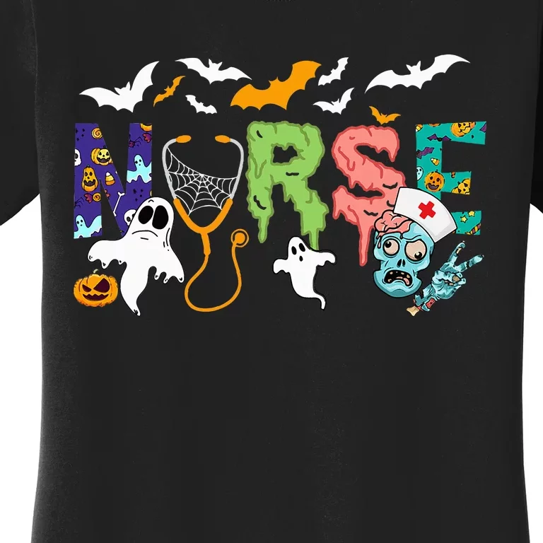 Cute Halloween Nurse Nursing Zombie Halloween Women's T-Shirt