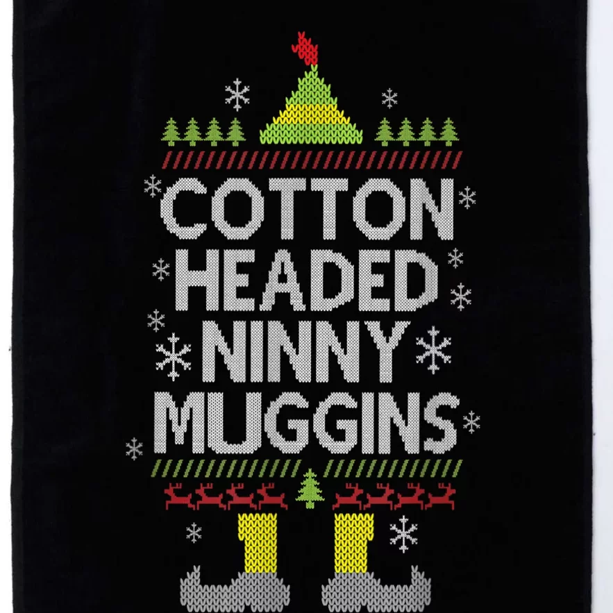 Cotton Headed Ninny Muggins! Funny Christmas Elf Platinum Collection Golf Towel