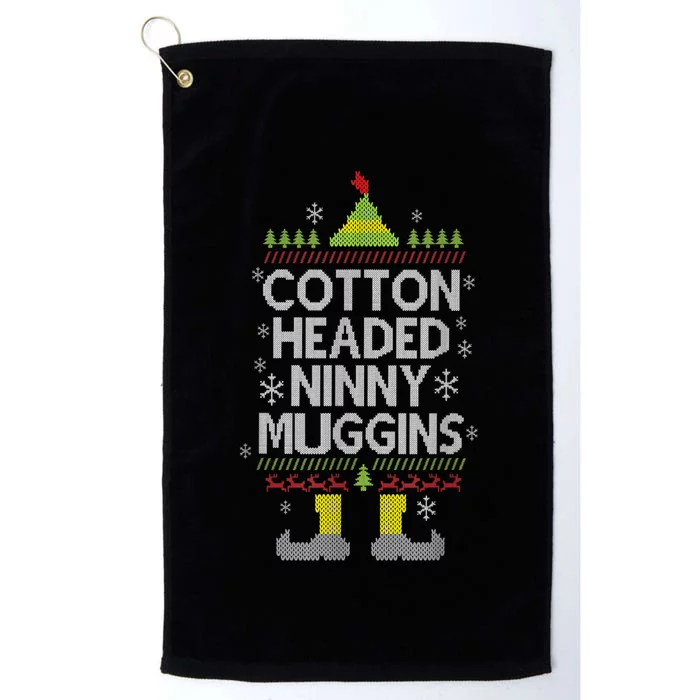 Cotton Headed Ninny Muggins! Funny Christmas Elf Platinum Collection Golf Towel