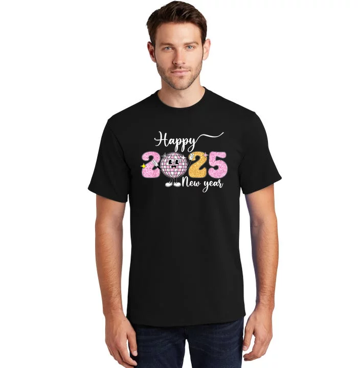 Cute Happy New Year 2025 Party Family Matching Gift Tall T-Shirt