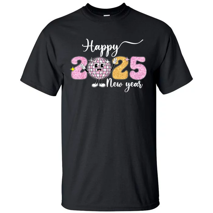 Cute Happy New Year 2025 Party Family Matching Gift Tall T-Shirt