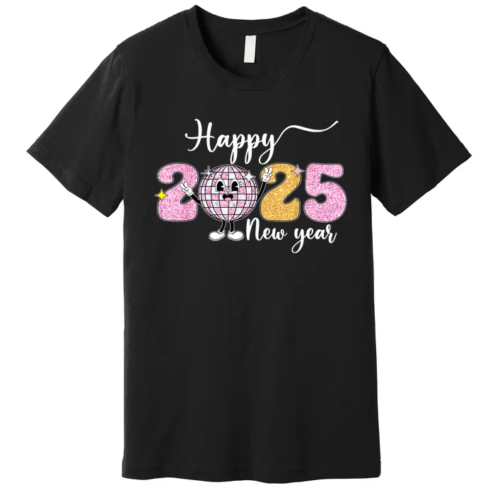 Cute Happy New Year 2025 Party Family Matching Gift Premium T-Shirt