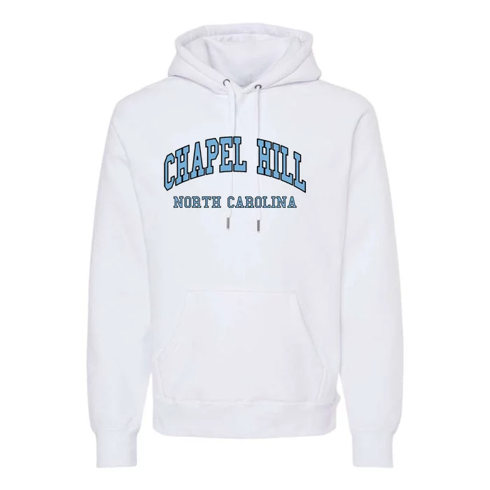 Chapel Hill North Carolina Throwback Premium Hoodie