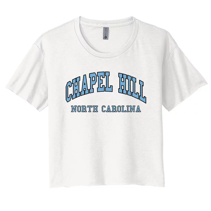 Chapel Hill North Carolina Throwback Women's Crop Top Tee