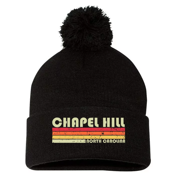 Chapel Hill Nc North Carolina Funny City Home Roots Pom Pom 12in Knit Beanie