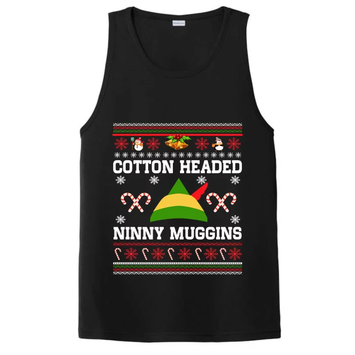 Cotton Headed Ninny Muggins Ugly Christmas Sweater Gift Performance Tank