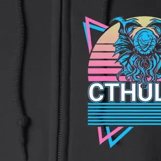 Cthulhu Horror Necronomicon Monster Lovecraftian Retro Full Zip Hoodie