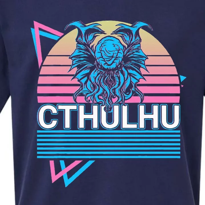 Cthulhu Horror Necronomicon Monster Lovecraftian Retro Sueded Cloud Jersey T-Shirt