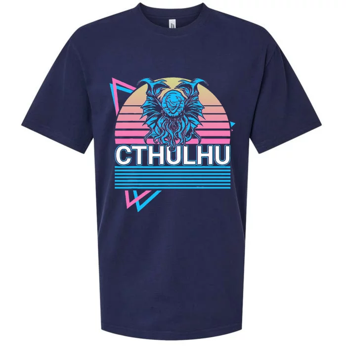 Cthulhu Horror Necronomicon Monster Lovecraftian Retro Sueded Cloud Jersey T-Shirt