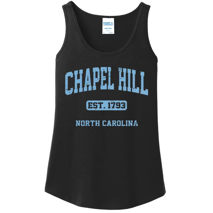 Chapel Hill North Carolina NC Vintage State Athletic Style Ladies Essential Tank