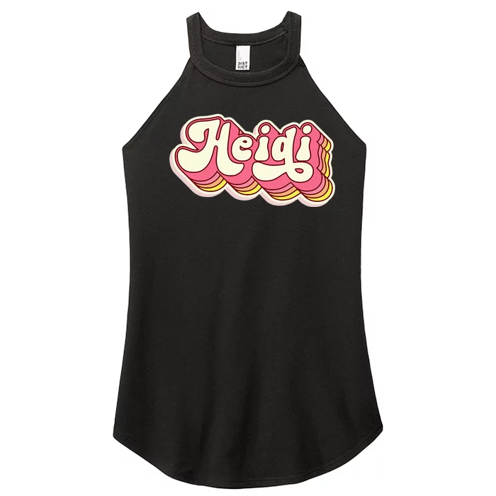 Customized Heidi Name Personalized Last Name Gift Women’s Perfect Tri Rocker Tank