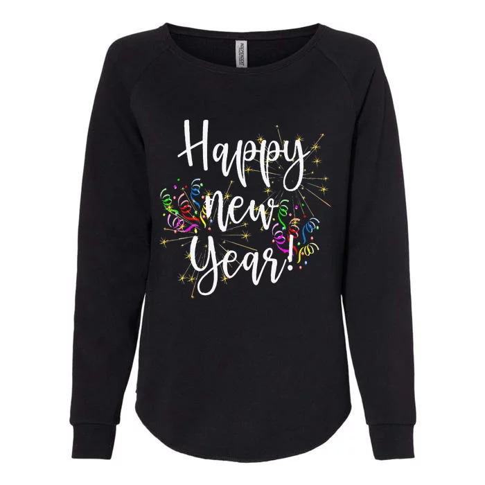 Cute Happy New Year Day Eve Party Fireworks Confetti Costume Womens California Wash Sweatshirt