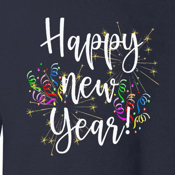 Cute Happy New Year Day Eve Party Fireworks Confetti Costume Toddler Sweatshirt