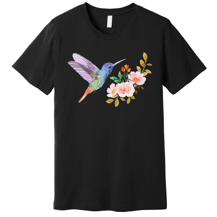 Cute Hummingbird Nectar Flower Outfit Love Birds Premium T-Shirt