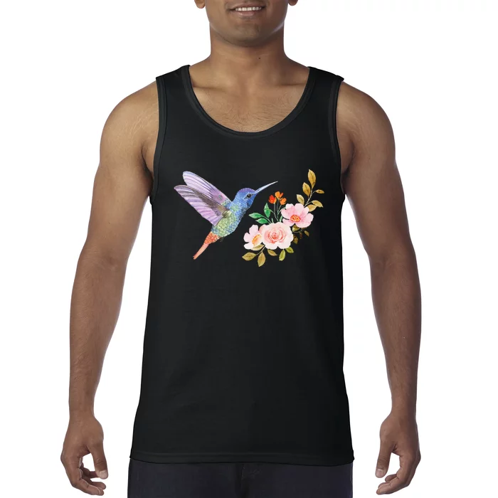 Cute Hummingbird Nectar Flower Outfit Love Birds Tank Top