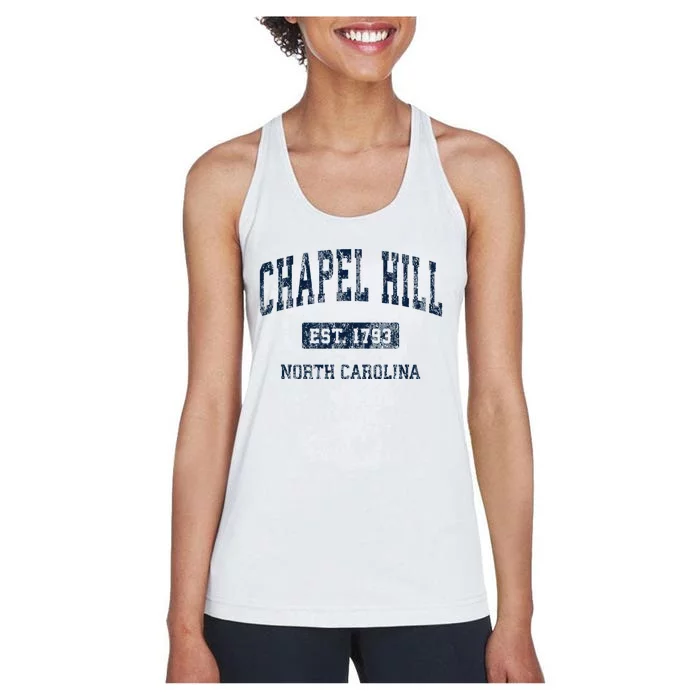 Chapel Hill North Carolina Nc Vintage Athletic Women's Racerback Tank