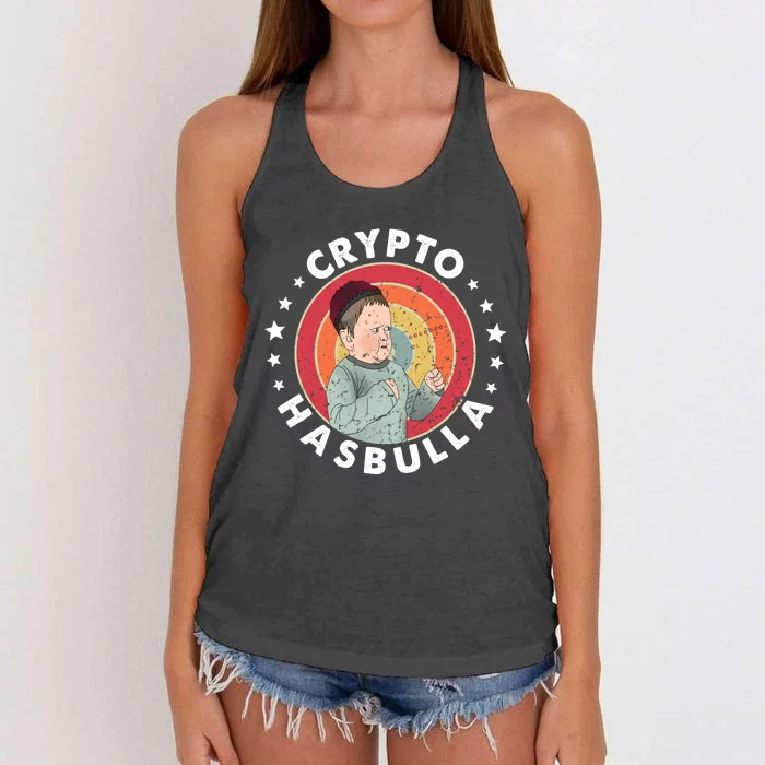 Crypto Hasbulla Nft Funny Hasbulla Magomedov Women's Knotted Racerback Tank