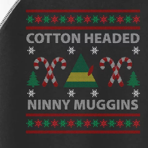 Cotton Headed Ninny Muggins Ugly Christmas Sweater Design Toddler Fine Jersey T-Shirt