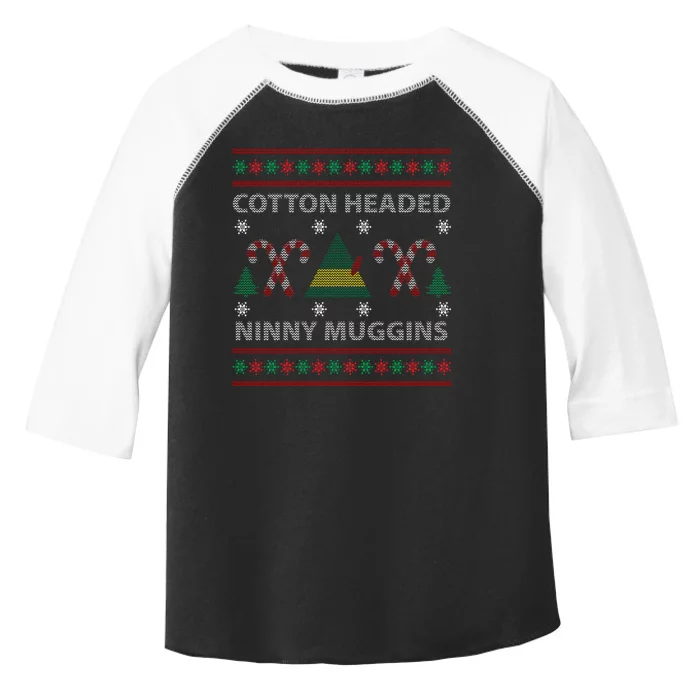 Cotton Headed Ninny Muggins Ugly Christmas Sweater Design Toddler Fine Jersey T-Shirt