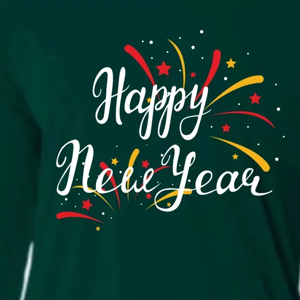 Cute Happy New Year Gift Cooling Performance Long Sleeve Crew