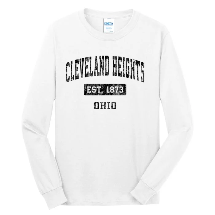 Cleveland Heights Ohio Oh Vintage Established Sports Design Tall Long Sleeve T-Shirt