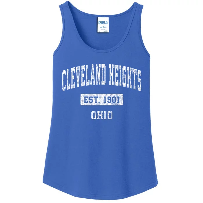 Cleveland Heights Ohio Oh Vintage Sports Ladies Essential Tank