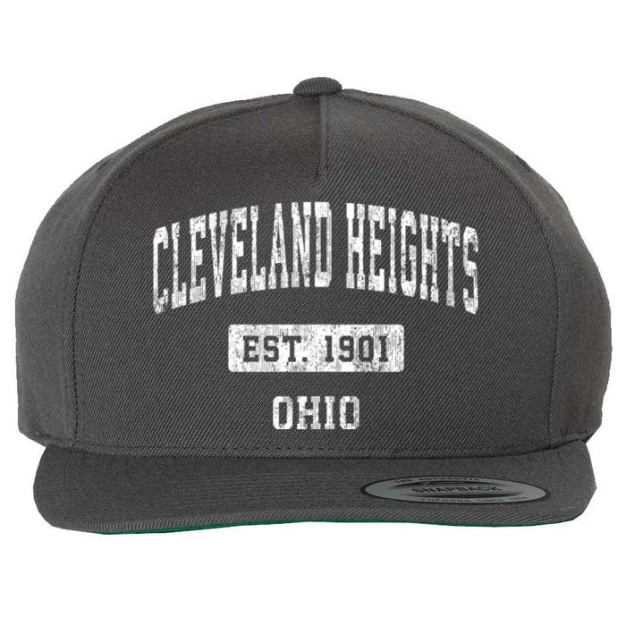 Cleveland Heights Ohio Oh Vintage Sports Wool Snapback Cap