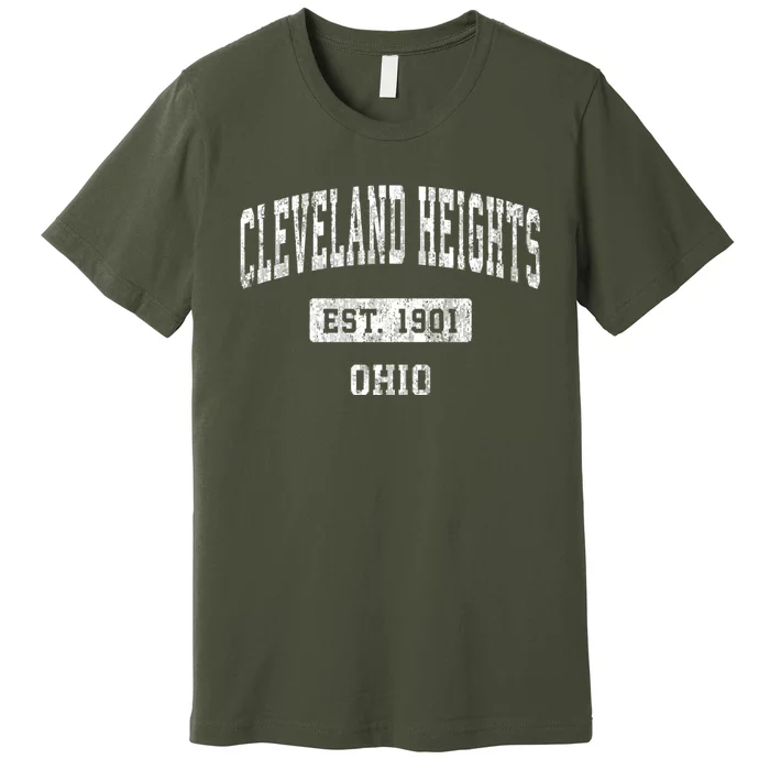 Cleveland Heights Ohio Oh Vintage Sports Premium T-Shirt