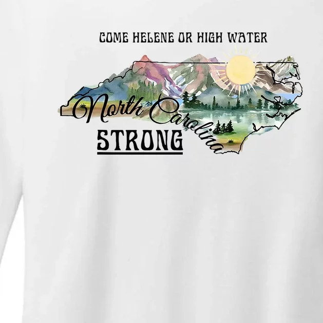 Come Helene Or High Water North Carolina Strong Womens CVC Long Sleeve Shirt